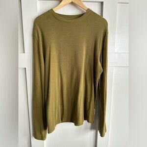 No Nationality Mens Long Sleeve Knit Top in Green